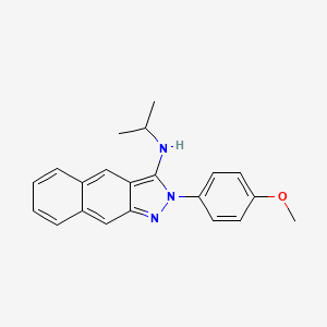 molecular formula C21H21N3O B15282833 N-isopropyl-2-(4-methoxyphenyl)-2H-benzo[f]indazol-3-amine 