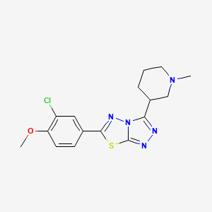 2-Chloro-4-[3-(1-methyl-3-piperidinyl)[1,2,4]triazolo[3,4-b][1,3,4]thiadiazol-6-yl]phenyl methyl ether