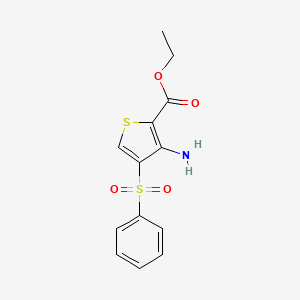 molecular formula C13H13NO4S2 B15282849 Ethyl 3-amino-4-(phenylsulfonyl)-2-thiophenecarboxylate 