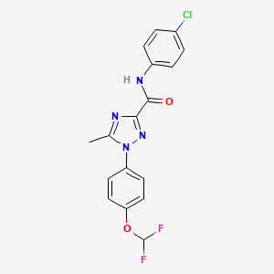 N-(4-chlorophenyl)-1-[4-(difluoromethoxy)phenyl]-5-methyl-1H-1,2,4-triazole-3-carboxamide