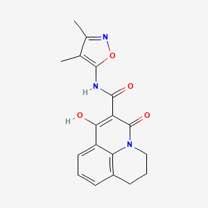 N-(3,4-dimethyl-5-isoxazolyl)-7-hydroxy-5-oxo-2,3-dihydro-1H,5H-pyrido[3,2,1-ij]quinoline-6-carboxamide