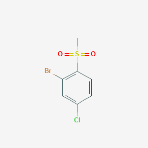 molecular formula C7H6BrClO2S B1528294 2-Bromo-4-chloro-1-methanesulfonylbenzene CAS No. 1782806-79-4
