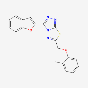 3-(1-Benzofuran-2-yl)-6-[(2-methylphenoxy)methyl][1,2,4]triazolo[3,4-b][1,3,4]thiadiazole