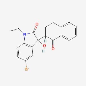 5-bromo-1-ethyl-3-hydroxy-3-(1-oxo-1,2,3,4-tetrahydro-2-naphthalenyl)-1,3-dihydro-2H-indol-2-one