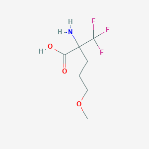 molecular formula C7H12F3NO3 B1528299 2-Amino-5-methoxy-2-(trifluoromethyl)pentanoic acid CAS No. 1803561-31-0