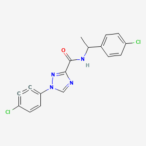 1-(4-chloro-1,2,3,5-cyclohexatetraen-1-yl)-N-[1-(4-chlorophenyl)ethyl]-1H-1,2,4-triazole-3-carboxamide