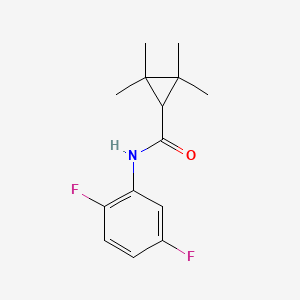 molecular formula C14H17F2NO B15283000 N-(2,5-difluorophenyl)-2,2,3,3-tetramethylcyclopropanecarboxamide 