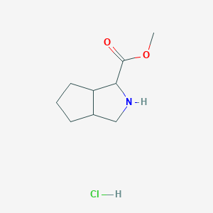 molecular formula C9H16ClNO2 B1528301 Methyl octahydrocyclopenta[c]pyrrole-1-carboxylate hydrochloride CAS No. 1378270-90-6