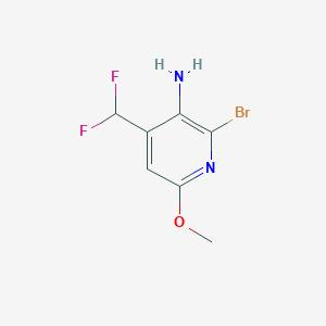 molecular formula C7H7BrF2N2O B1528303 2-Bromo-4-(difluoromethyl)-6-methoxypyridin-3-amine CAS No. 1803570-95-7