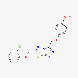 6-[(2-Chlorophenoxy)methyl]-3-[(4-methoxyphenoxy)methyl][1,2,4]triazolo[3,4-b][1,3,4]thiadiazole