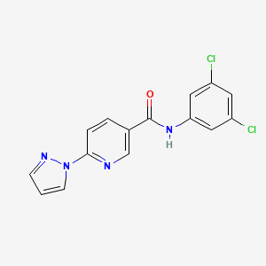 N-(3,5-dichlorophenyl)-6-(1H-pyrazol-1-yl)nicotinamide