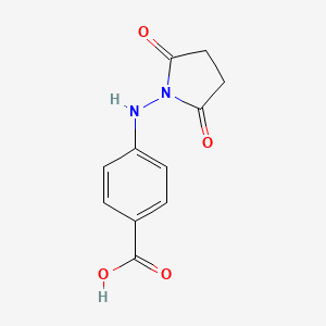 molecular formula C11H10N2O4 B1528307 4-[(2,5-Dioxopyrrolidin-1-yl)amino]benzoic acid CAS No. 1803583-81-4
