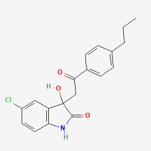 5-chloro-3-hydroxy-3-[2-oxo-2-(4-propylphenyl)ethyl]-1,3-dihydro-2H-indol-2-one