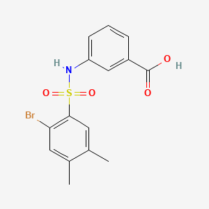 3-{[(2-Bromo-4,5-dimethylphenyl)sulfonyl]amino}benzoic acid