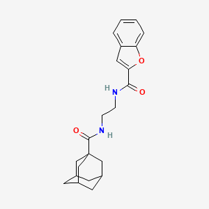 molecular formula C22H26N2O3 B15283080 N-{2-[(1-adamantylcarbonyl)amino]ethyl}-1-benzofuran-2-carboxamide 