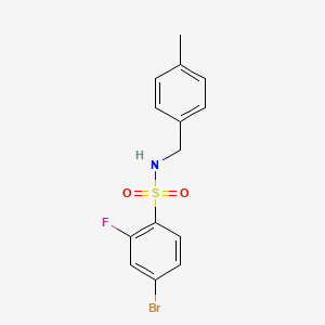 4-bromo-2-fluoro-N-(4-methylbenzyl)benzenesulfonamide