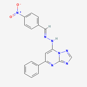 4-Nitrobenzaldehyde (5-phenyl[1,2,4]triazolo[1,5-a]pyrimidin-7-yl)hydrazone