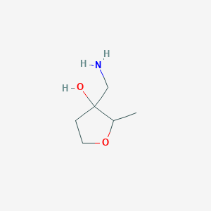 molecular formula C6H13NO2 B1528310 3-(Aminomethyl)-2-methyloxolan-3-ol CAS No. 1548849-97-3