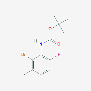 molecular formula C12H15BrFNO2 B1528311 tert-butyl N-(2-bromo-6-fluoro-3-methylphenyl)carbamate CAS No. 1803561-17-2