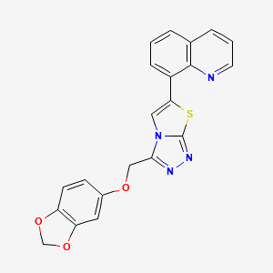 8-{3-[(1,3-Benzodioxol-5-yloxy)methyl][1,3]thiazolo[2,3-c][1,2,4]triazol-6-yl}quinoline