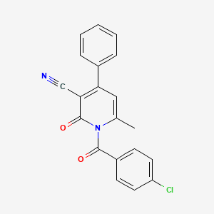 1-(4-Chlorobenzoyl)-6-methyl-2-oxo-4-phenyl-1,2-dihydropyridine-3-carbonitrile