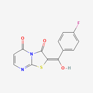 molecular formula C13H7FN2O3S B15283148 2-(4-fluorobenzoyl)-3-hydroxy-5H-[1,3]thiazolo[3,2-a]pyrimidin-5-one 