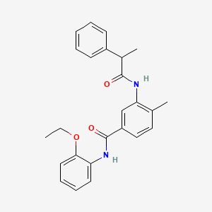 N-(2-ethoxyphenyl)-4-methyl-3-[(2-phenylpropanoyl)amino]benzamide