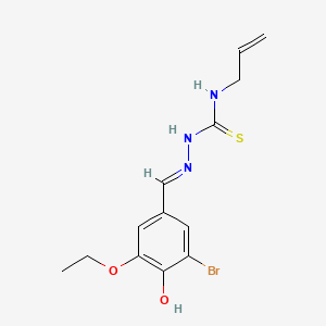 1-[[(E)-(3-bromo-5-ethoxy-4-oxocyclohexa-2,5-dien-1-ylidene)methyl]amino]-3-prop-2-enylthiourea