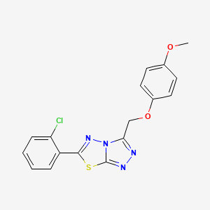 6-(2-Chlorophenyl)-3-[(4-methoxyphenoxy)methyl][1,2,4]triazolo[3,4-b][1,3,4]thiadiazole