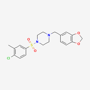 1-(1,3-Benzodioxol-5-ylmethyl)-4-[(4-chloro-3-methylphenyl)sulfonyl]piperazine