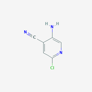 molecular formula C6H4ClN3 B1528324 5-氨基-2-氯异烟腈 CAS No. 1359828-87-7