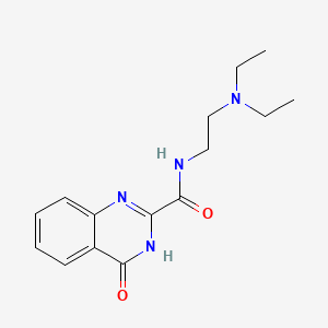 molecular formula C15H20N4O2 B15283241 N-[2-(diethylamino)ethyl]-4-hydroxyquinazoline-2-carboxamide 