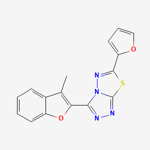 6-(2-Furyl)-3-(3-methyl-1-benzofuran-2-yl)[1,2,4]triazolo[3,4-b][1,3,4]thiadiazole