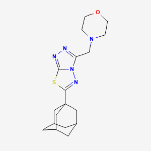 molecular formula C18H25N5OS B15283268 6-(1-Adamantyl)-3-(4-morpholinylmethyl)[1,2,4]triazolo[3,4-b][1,3,4]thiadiazole 