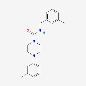 molecular formula C20H25N3O B15283274 N-(3-methylbenzyl)-4-(3-methylphenyl)-1-piperazinecarboxamide 