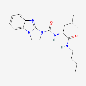 molecular formula C20H29N5O2 B15283282 N-{1-[(butylamino)carbonyl]-3-methylbutyl}-2,3-dihydro-1H-imidazo[1,2-a]benzimidazole-1-carboxamide 