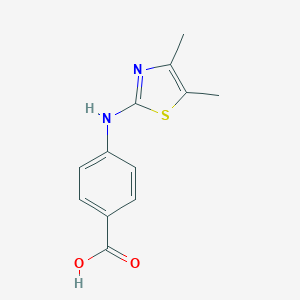 molecular formula C12H12N2O2S B152833 4-(4,5-二甲基噻唑-2-基氨基)苯甲酸 CAS No. 100142-85-6