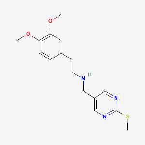 2-(3,4-dimethoxyphenyl)-N-{[2-(methylsulfanyl)-5-pyrimidinyl]methyl}ethanamine