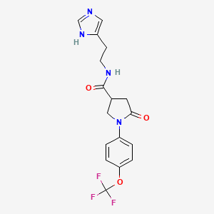 N-[2-(1H-imidazol-4-yl)ethyl]-5-oxo-1-[4-(trifluoromethoxy)phenyl]pyrrolidine-3-carboxamide