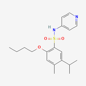 molecular formula C19H26N2O3S B15283313 2-butoxy-5-isopropyl-4-methyl-N-(4-pyridinyl)benzenesulfonamide 