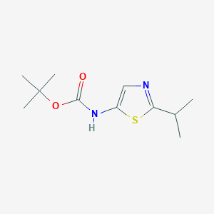 molecular formula C11H18N2O2S B1528334 tert-Butyl (2-isopropylthiazol-5-yl)carbamate CAS No. 1795467-03-6