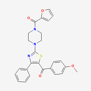 {2-[4-(2-Furoyl)-1-piperazinyl]-4-phenyl-1,3-thiazol-5-yl}(4-methoxyphenyl)methanone