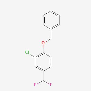 molecular formula C14H11ClF2O B1528336 1-(苄氧基)-2-氯-4-(二氟甲基)苯 CAS No. 1803586-94-8