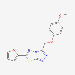 6-(2-Furyl)-3-[(4-methoxyphenoxy)methyl][1,2,4]triazolo[3,4-b][1,3,4]thiadiazole