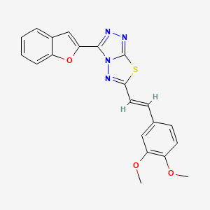 3-(1-benzofuran-2-yl)-6-[(E)-2-(3,4-dimethoxyphenyl)ethenyl][1,2,4]triazolo[3,4-b][1,3,4]thiadiazole