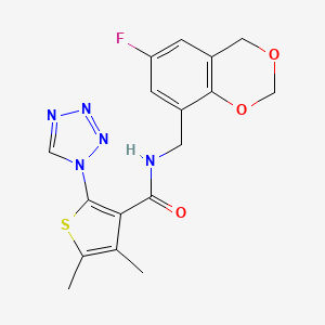 N-[(6-fluoro-4H-1,3-benzodioxin-8-yl)methyl]-4,5-dimethyl-2-(1H-tetraazol-1-yl)-3-thiophenecarboxamide