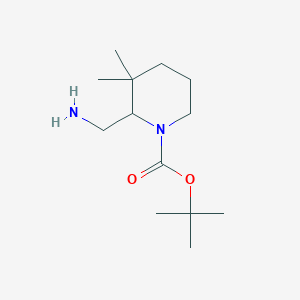 molecular formula C13H26N2O2 B1528340 叔丁基 2-(氨基甲基)-3,3-二甲基哌啶-1-羧酸酯 CAS No. 1803582-17-3