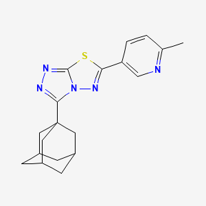 molecular formula C19H21N5S B15283426 3-(1-Adamantyl)-6-(6-methyl-3-pyridinyl)[1,2,4]triazolo[3,4-b][1,3,4]thiadiazole 