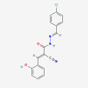 N'-(4-chlorobenzylidene)-2-cyano-3-(2-hydroxyphenyl)acrylohydrazide