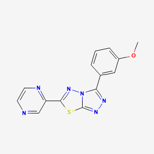 3-(3-Methoxyphenyl)-6-(pyrazin-2-yl)[1,2,4]triazolo[3,4-b][1,3,4]thiadiazole